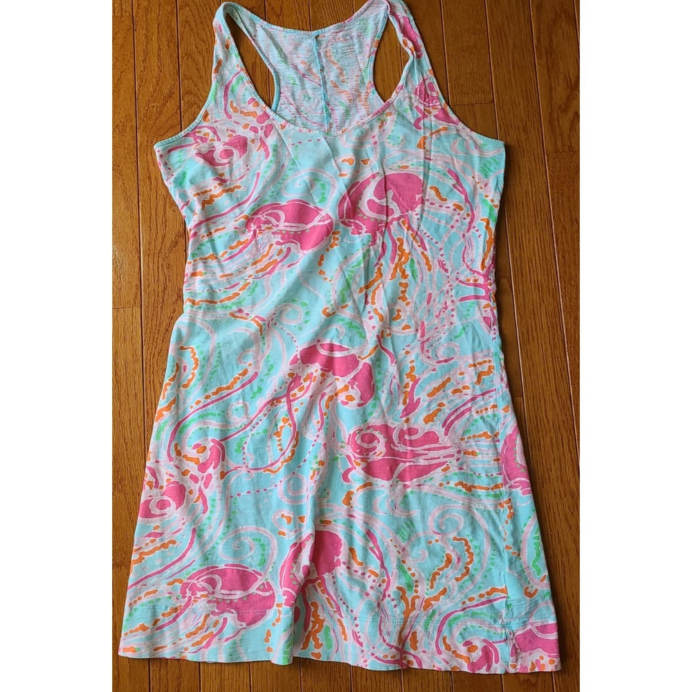 LILLY PULITZER Jellies Be Jammin Cordon dress Med Tank 100% Cotton Coverup Beach